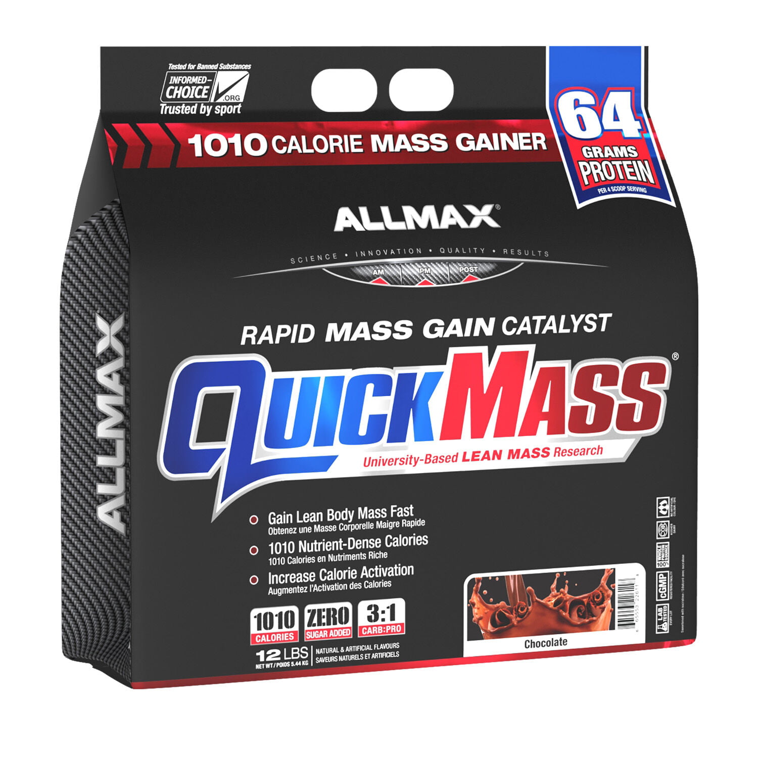 335766_CAN Allmax_QuickMass_Chocolate_5.44KG_Front